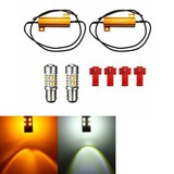 20-SMD LED Dual Color Switchback Resistor Turn Signal Light Bulb