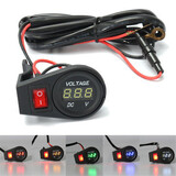 Gauge Motorcycle Voltage Bike 12-24V LED Digital Display Voltmeter ON OFF Switch