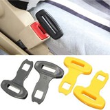 Safty Canceller Yellow Stopper 2Pcs Universal Car Seat Belt Buckles Black Alarm Clip