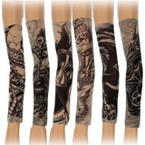 Stretchy Temporary Mix 6pcs Style Arm Stockings Tattoo Sleeves Halloween Party