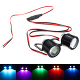 Pair 12V Motorcycle Headlight Daytime Running Light LED Flashlightt Spotlightt