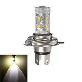 Super Bright White Fog Running Beam H4 Headlight DRL Hi Lo LED Motorcycle 50W