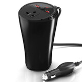 Dual USB 12V DC Car Power Inverter Charger Adapter 2.4A Chargers 150W 220V