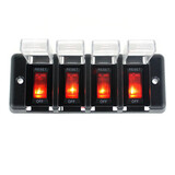 Car Caravan 12V 4 Marine Boat Rv LED Light Bar Rocker Switch Panel