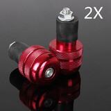 Motorcycle Round 22mm Red Handlebar End Weight Balance Plug Four