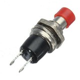 SPST Switch Push Button Mini Momentary Red Pins ON OFF
