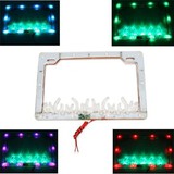 License Plate Frame LED Flash Scooter Colorful Light For Motorcycle Lamp