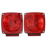 Side Light For Truck Trailer Tail License Stop Turn Right Left Pair Red Light Car
