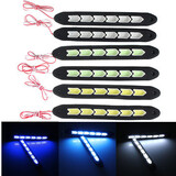 Auto DRL Driving Daytime Running Lamp COB LED Lights Car Soft Silicone
