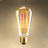 St64 Decoration Light Art Light Bulbs Straight 60w Edison Wire