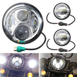 Projector Headlight Fog Lights Lamp Set For Harley Passing 7