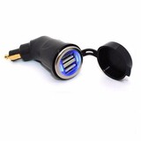 Dual USB Car Charger Motorcycle Power Adapter Socket BMW 2 Din