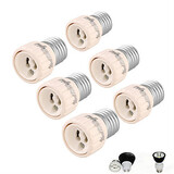 Lamp White 6pcs Bulb Adapter Light Gu10 Converter