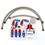 Hose Fuel Pressure Regulator Universal Adjustable Fitting Gauge Fuel Kits Car Lines