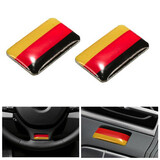 Pair Germany Flag Emblem Decal Decoration Aluminum Badge Car Sticker