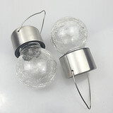 Pathway Pack Solar Led Steel Stainless Crackle Glass Light