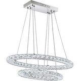 Living Room 240v Ring Fcc Pendant Light Crystal Double Led Modern