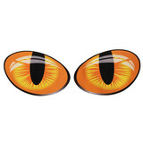 3D Funny Decal Window Door Big Reflective Eyes Motorcycle Car Stickers Cat