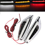 LED Flash Turn Light Steel Ring Light Lamp Side Marker 2x Car