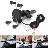 USB Charger Type Mount Holder Motorcycle Bike Handlebar Cell Phone Universal