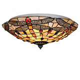 Fixture Inch Dining Room Ceiling Lamp Living Room Shell Shade Retro Flush Mount