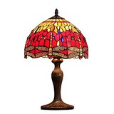 Red Dragonfly Designed Table Lamps Light Tiffany