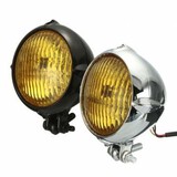 4inch Headlight Amber Light Lamp For Harley Bobber Chopper Motorcycle