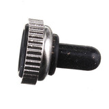 6 PINs Black Metal Cap ON OFF Waterproof Toggle Switch Rubber
