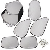 Foldable Sun UV Silver Sunshade Window Visor Cover 6pcs Reflective Car