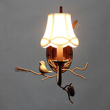 Wall Lamp Dining Room Fit Wall Light Vintage Metal Living Room Resin Bird