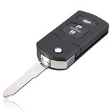 Black Color Buttons Remote Key Shell Case Folding Flip Mazda