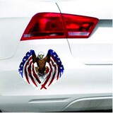 Flag Car Eagle United Sticker Decal Vinyl Window Bumper Auto States USA