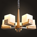 Design Contemporary Modern Chandelier New Wooden Bedroom Ceiling Light Decorative