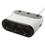 3 Way Car Charger Port DC Cigarette Lighter Socket Splitter Adapter Dual USB LED