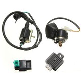 Dirt Bike Voltage Regulator Rectifier CDI Box Kit Ignition Coil 110cc 125cc ATV