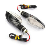 Motorcycle LED Turn Lights Indicators Carbon