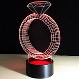 Led Colorful 100 Ring Diamond 3d Creative