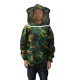 XXL Suit Protective Smock Camo Beekeeping Veil Jacket Bee Hat