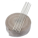 Tan Turbo Insulator Header Pipe Tape Exhaust High Heat Wrap