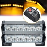LED Amber Flashing Emergency Warning Light Strobe Lamp Switch Car Harness Pair