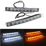 Daytime Running Driving Lights White DRL Turn Signal LED 9LED