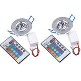 Led Ceiling Lights Remote 2 Pcs Ac 85-265 V Controlled Panel Light Recessed