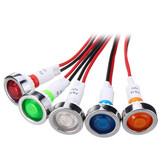 Lamp 5 12V 10mm Dash Dashboard Panel Warning Light Color LED Indicator Pilot