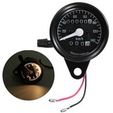 Odometer Speedometer Mechanical Motorcycle Dual Gauge Black Universal Waterproof