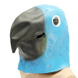 Blue Creepy Animal Halloween Costume Latex Mask Theater Prop Party Cosplay Deluxe Bird