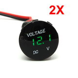 Volt LED Digital Voltmeter Meter Gauge Panel Car 12V-24V Motorcycle Green Waterproof