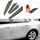 Trims Side Door Guards Carbon Fiber Car edge Real Stickers Protection 4pcs Black