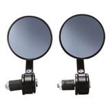 Universal Motorcycle HandleBar Black Rear View Mirror CNC