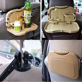 Mount Beverage Holder Folding Back Seat Water Tray Black Gray Car Cup Holder Auto