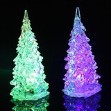 Small Christmas Tree Coway Lamp Crystal Tree Light Colorful Led